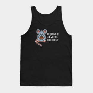 Funny Christian gifts food pun mouse cartoon Tank Top